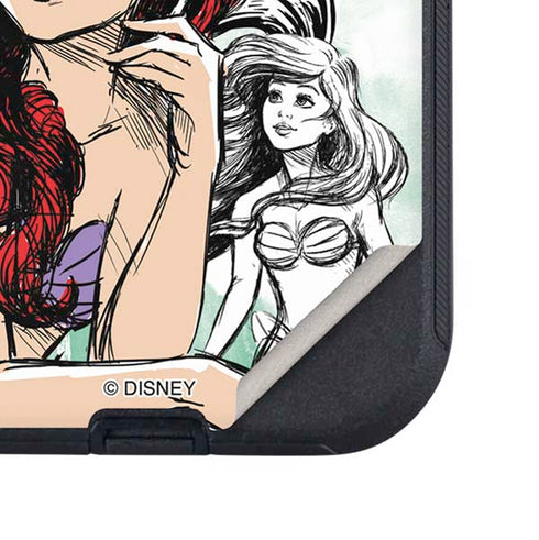 Disney Princess Ariel Sketch Art Otterbox Defender iPhone Skin