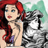 Disney Princess Ariel Sketch Art HP Spectre Skin