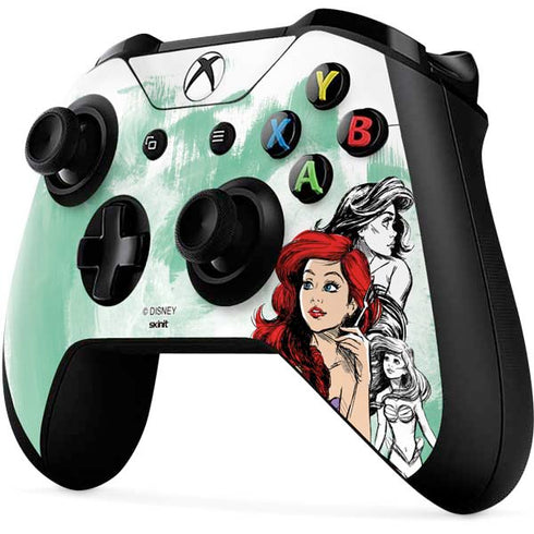 Disney Princess Ariel Sketch Art Xbox One X Controller Skin
