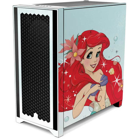 Disney The Little Mermaid Ariel Sparkles Art Corsair 4000D Tempered Glass Mid-Tower ATX Case Skin