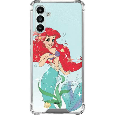 Disney The Little Mermaid Ariel Sparkles Art Galaxy A13 5G Clear Case