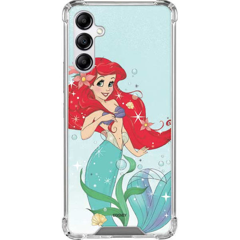 Disney The Little Mermaid Ariel Sparkles Art Galaxy A14 5G Clear Case