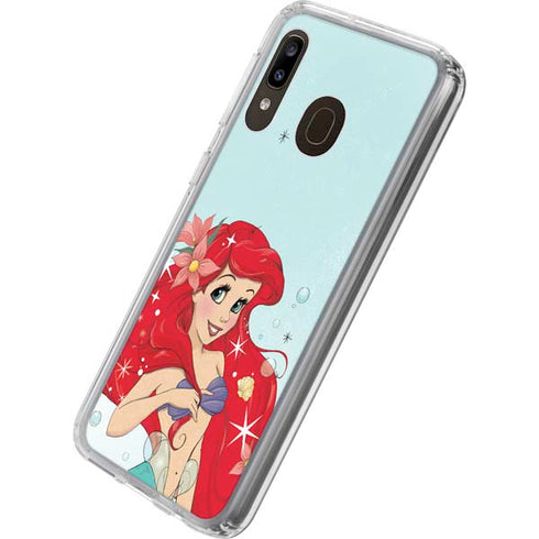 Disney The Little Mermaid Ariel Sparkles Art Galaxy A20 Clear Case