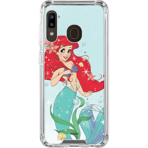 Disney The Little Mermaid Ariel Sparkles Art Galaxy A30 Clear Case