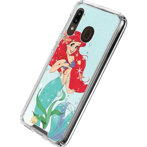 Disney The Little Mermaid Ariel Sparkles Art Galaxy A30 Clear Case