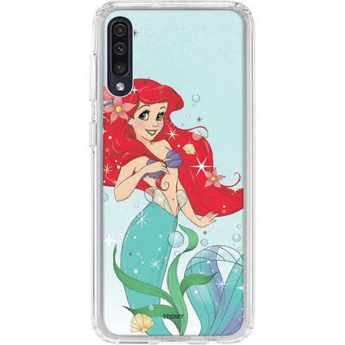 Disney The Little Mermaid Ariel Sparkles Art Galaxy A50 Clear Case
