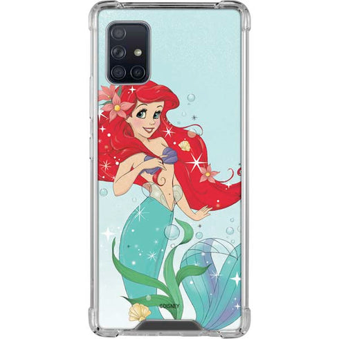Disney The Little Mermaid Ariel Sparkles Art Galaxy A51 5G Clear Case