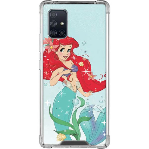 Disney The Little Mermaid Ariel Sparkles Art Galaxy A71 5G Clear Case