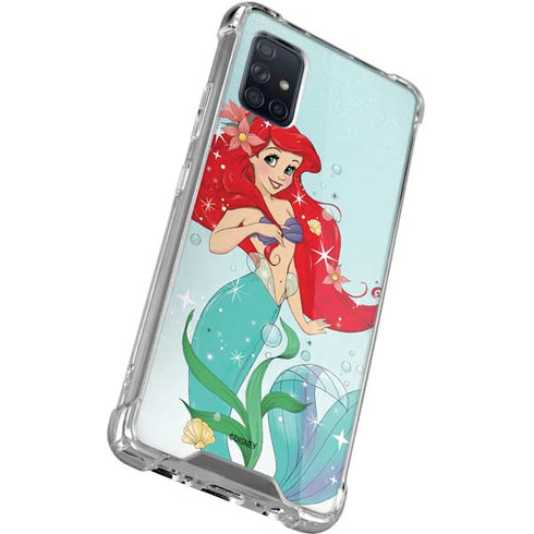 Disney The Little Mermaid Ariel Sparkles Art Galaxy A71 5G Clear Case