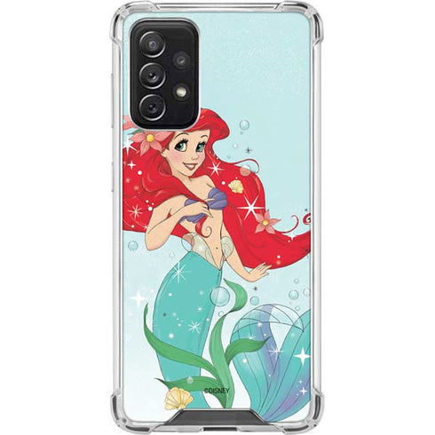 Disney The Little Mermaid Ariel Sparkles Art Galaxy A72 5G Clear Case