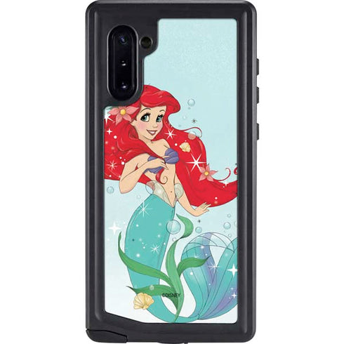 Disney The Little Mermaid Ariel Sparkles Art Galaxy Note 10 Waterproof Case