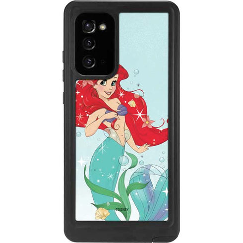 Disney The Little Mermaid Ariel Sparkles Art Galaxy Note20 5G Waterproof Case