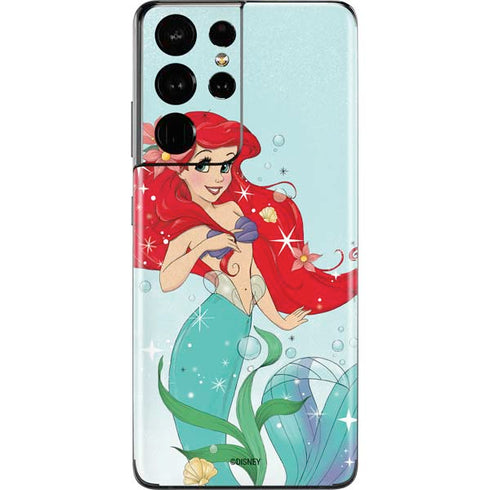 Disney The Little Mermaid Ariel Sparkles Art Galaxy S21 Ultra 5G Skin