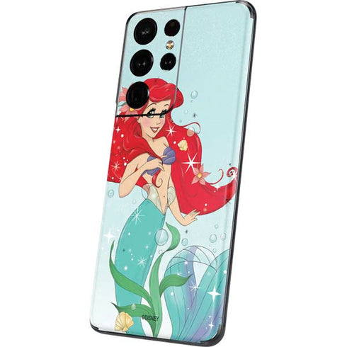 Disney The Little Mermaid Ariel Sparkles Art Galaxy S21 Ultra 5G Skin