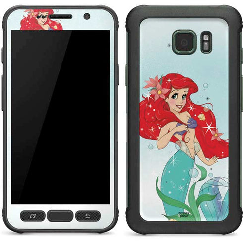 Disney The Little Mermaid Ariel Sparkles Art Galaxy S7 Active Skin