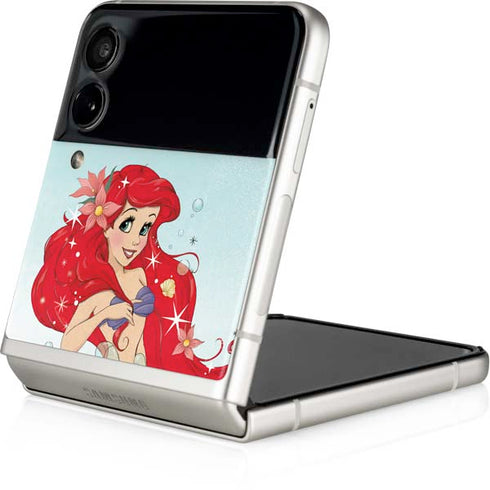 Disney The Little Mermaid Ariel Sparkles Art Galaxy Z Flip3 5G Skin