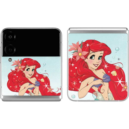 Disney The Little Mermaid Ariel Sparkles Art Galaxy Z Flip4 5G Skin