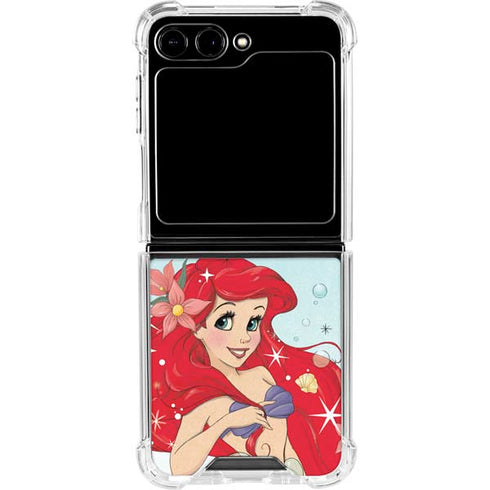 Disney The Little Mermaid Ariel Sparkles Art Galaxy Z Flip5 5G Clear Case