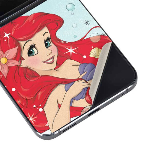 Disney The Little Mermaid Ariel Sparkles Art Galaxy Z Flip5 5G Skin