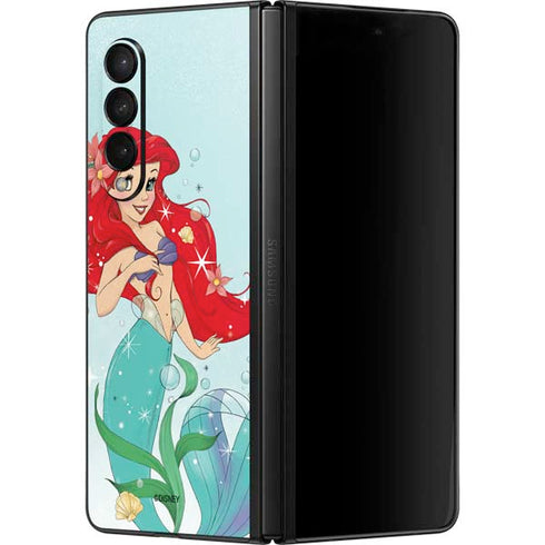 Disney The Little Mermaid Ariel Sparkles Art Galaxy Z Fold3 5G Skin