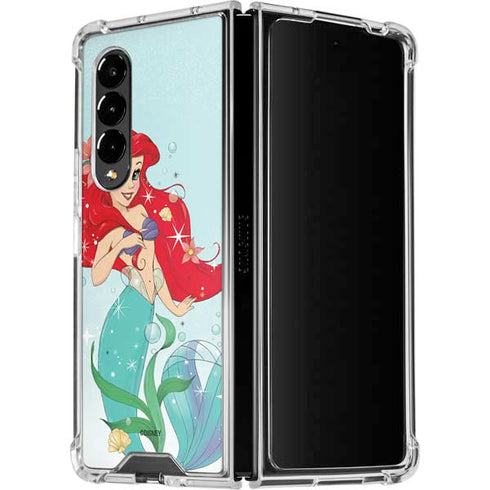 Disney The Little Mermaid Ariel Sparkles Art Galaxy Z Fold4 5G Clear Case