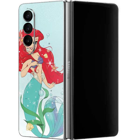 Disney The Little Mermaid Ariel Sparkles Art Galaxy Z Fold4 5G Skin