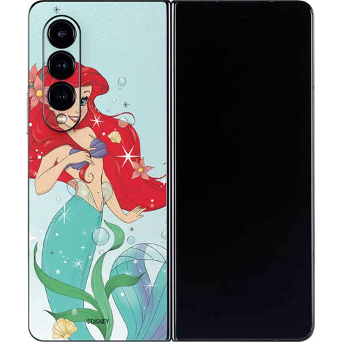 Disney The Little Mermaid Ariel Sparkles Art Galaxy Z Fold4 5G Skin