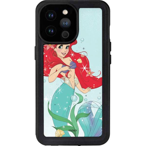 Disney The Little Mermaid Ariel Sparkles Art iPhone 14 Pro Max Waterproof Case