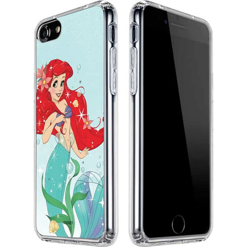 Disney The Little Mermaid Ariel Sparkles Art iPhone SE (2nd & 3rd Gen) Clear Case