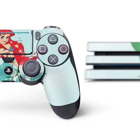Disney The Little Mermaid Ariel Sparkles Art PS4 Pro Bundle Skin