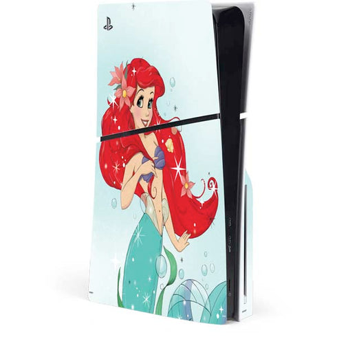 Disney The Little Mermaid Ariel Sparkles Art PS5 Slim Disk Console Skin