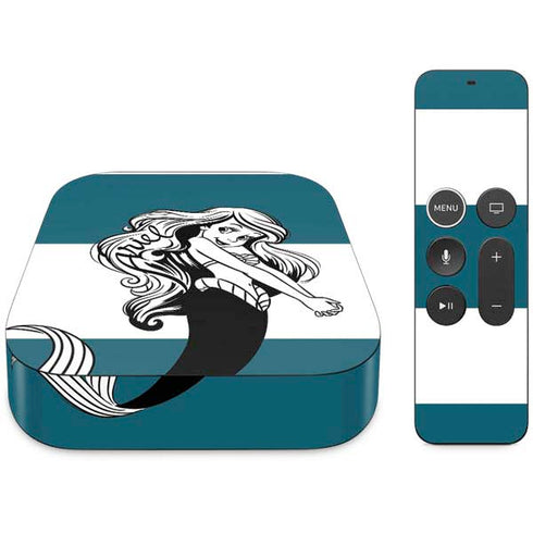 Disney The Little Mermaid Ariel Stripes Apple TV Skin