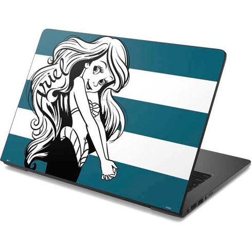 Disney The Little Mermaid Ariel Stripes Dell Chromebook Skin