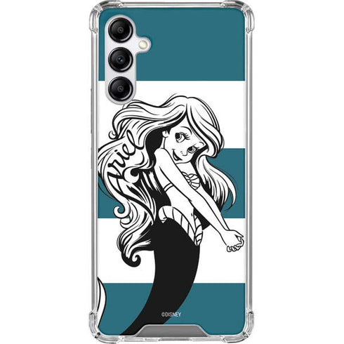 Disney The Little Mermaid Ariel Stripes Galaxy A14 5G Clear Case