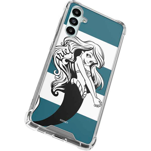 Disney The Little Mermaid Ariel Stripes Galaxy A15 5G Clear Case