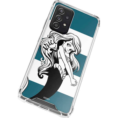 Disney The Little Mermaid Ariel Stripes Galaxy A52 5G Clear Case