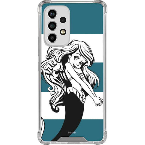 Disney The Little Mermaid Ariel Stripes Galaxy A53 5G Clear Case