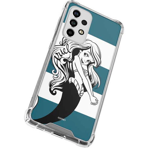 Disney The Little Mermaid Ariel Stripes Galaxy A53 5G Clear Case
