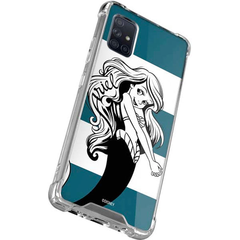 Disney The Little Mermaid Ariel Stripes Galaxy A71 5G Clear Case