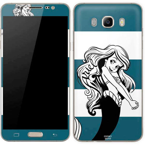 Disney The Little Mermaid Ariel Stripes Galaxy J7 Skin