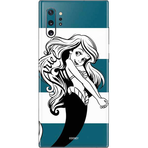 Disney The Little Mermaid Ariel Stripes Galaxy Note 10 Plus Skin