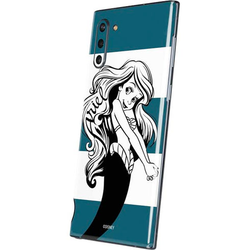 Disney The Little Mermaid Ariel Stripes Galaxy Note 10 Skin
