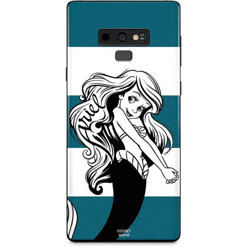Disney The Little Mermaid Ariel Stripes Galaxy Note 9 Skin