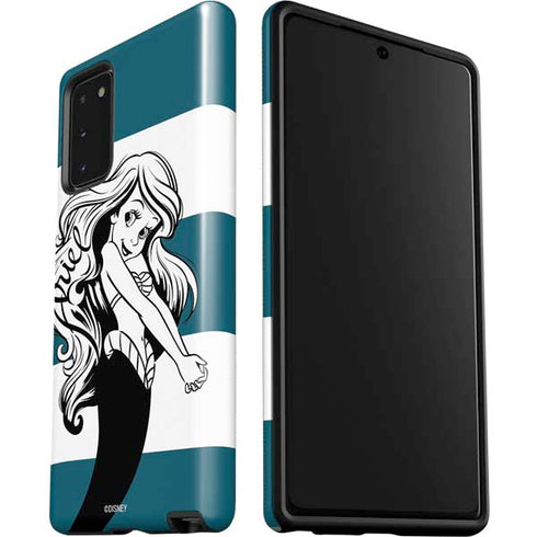 Disney The Little Mermaid Ariel Stripes Galaxy Note20 5G Pro Case