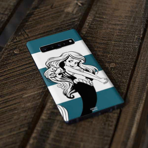 Disney The Little Mermaid Ariel Stripes Galaxy S10 Skin