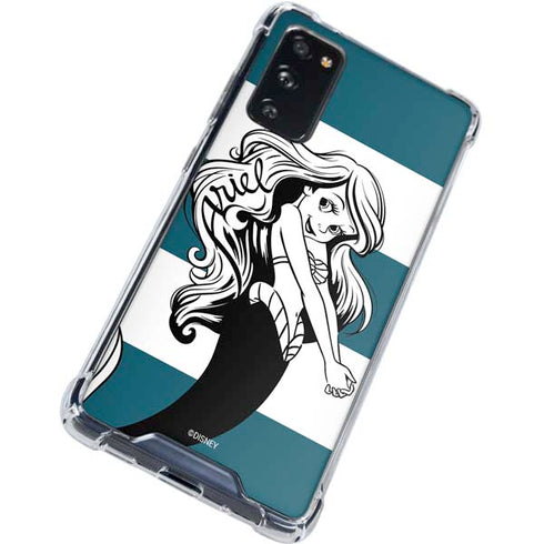 Disney The Little Mermaid Ariel Stripes Galaxy S20 FE Clear Case