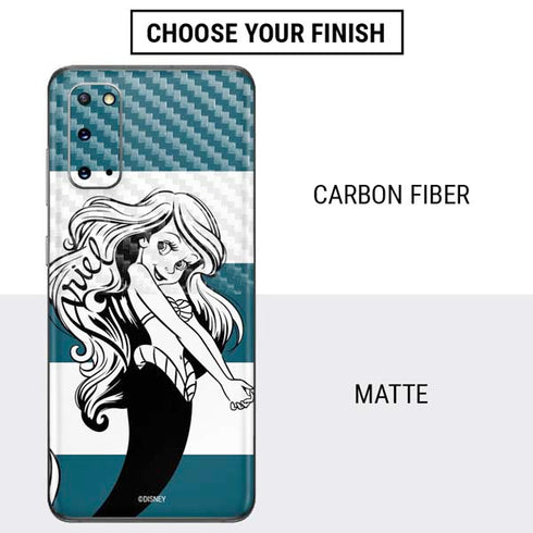 Disney The Little Mermaid Ariel Stripes Galaxy S20 Skin