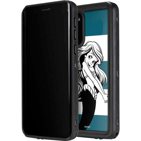 Disney The Little Mermaid Ariel Stripes Galaxy S20 Waterproof Case