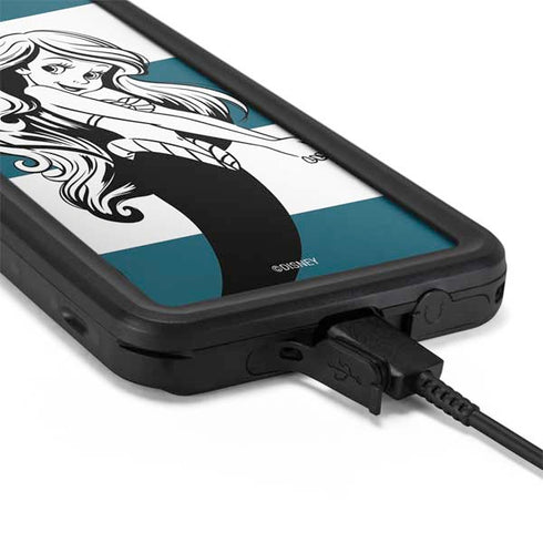 Disney The Little Mermaid Ariel Stripes Galaxy S20 Waterproof Case