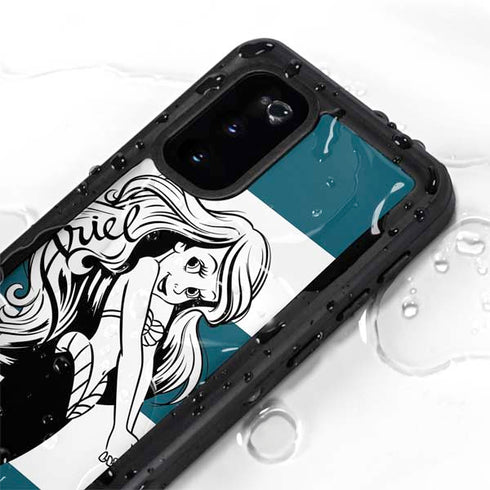 Disney The Little Mermaid Ariel Stripes Galaxy S20 Waterproof Case
